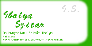 ibolya szitar business card
